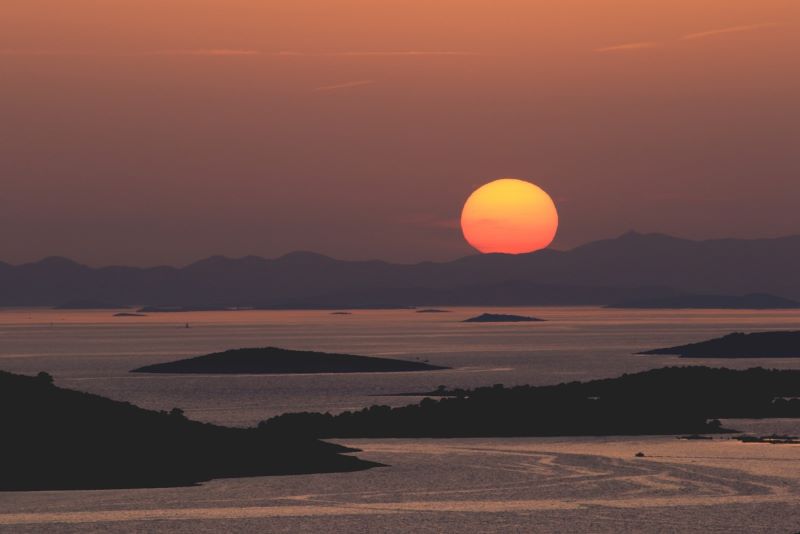 Tramonto dalle isole Kornati (Croazia)