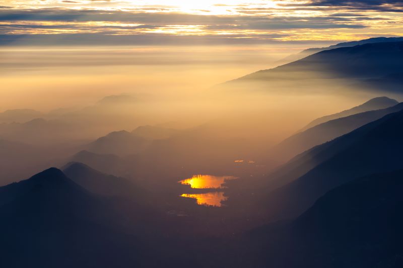 Laghi di Revine al tramonto