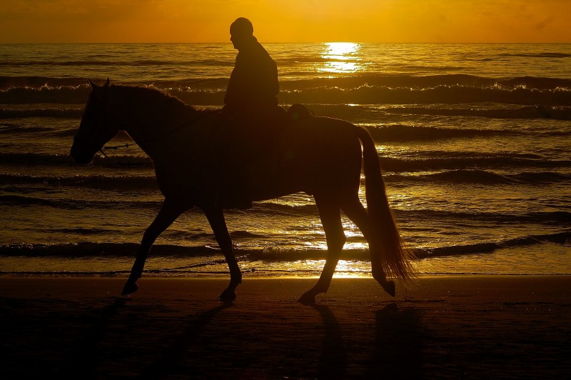 passeggio al tramonto