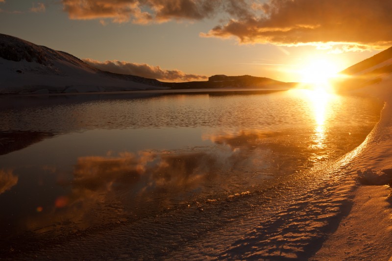 un bianco tramonto