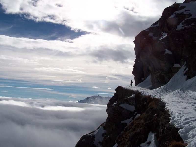 alba invernale al monte ciantiplagna - alpi cozie