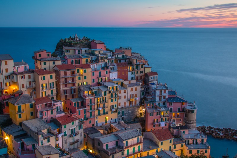 manarola al tramonto