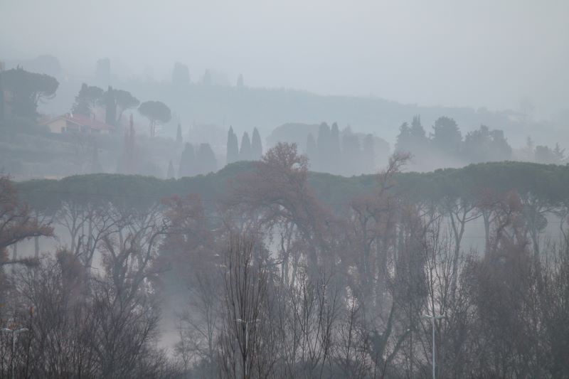 Nebbia d’autunno a Coverciano