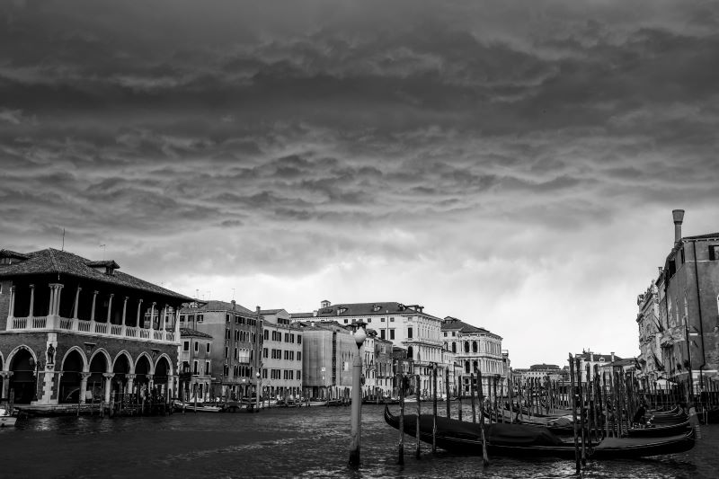 Nuvole minacciose in Canal Grande